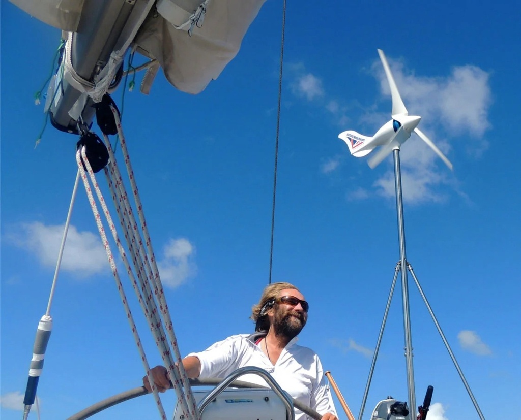 Rutland 1200 Marine Wind Turbine on Boat